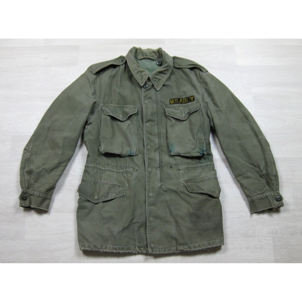Vintage 60s US Army M51 Military Field Jacket Men's (S) Vietnam Era Cargo Pocket